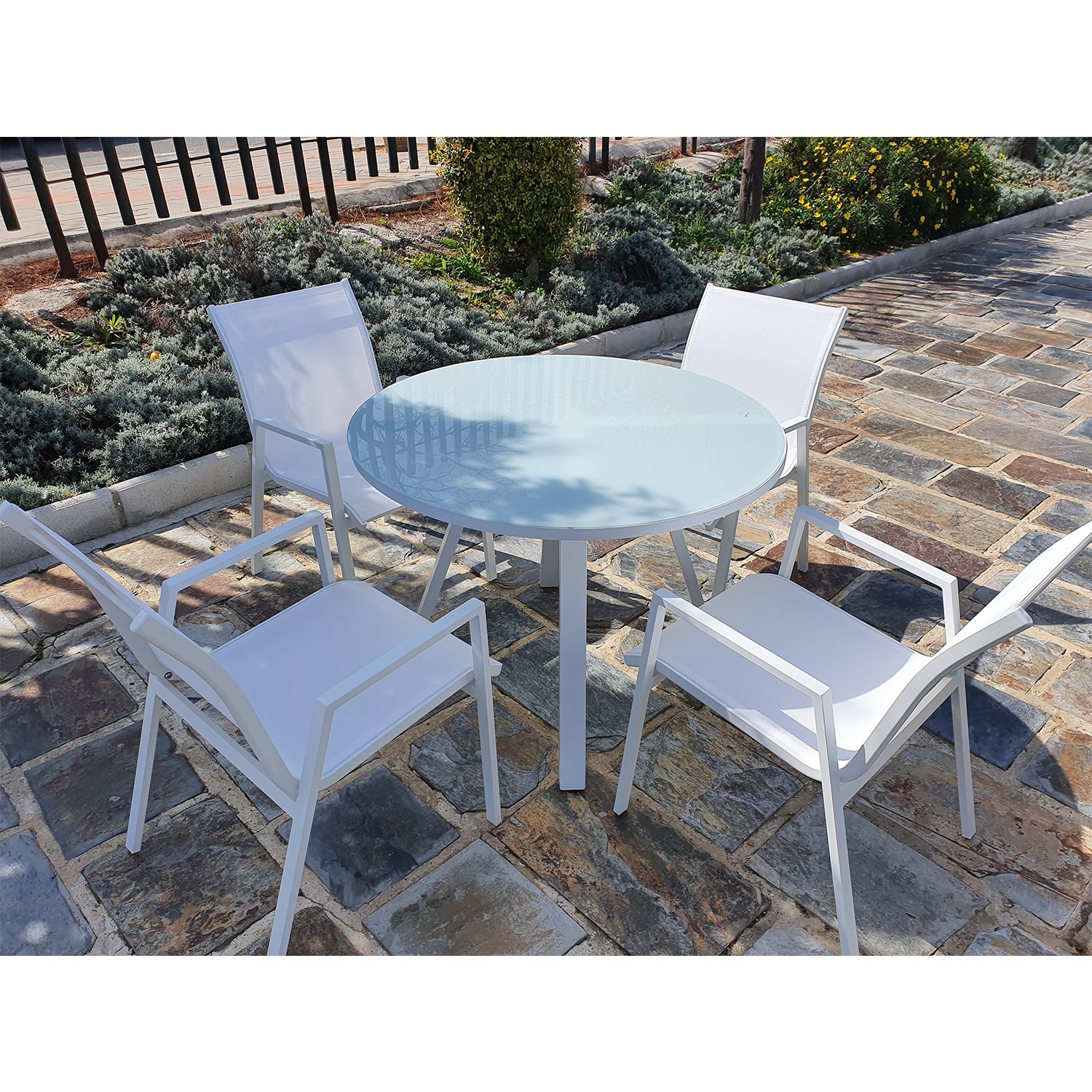 Conjunto mesa y sillas exterior Zurich - Albani